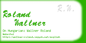 roland wallner business card